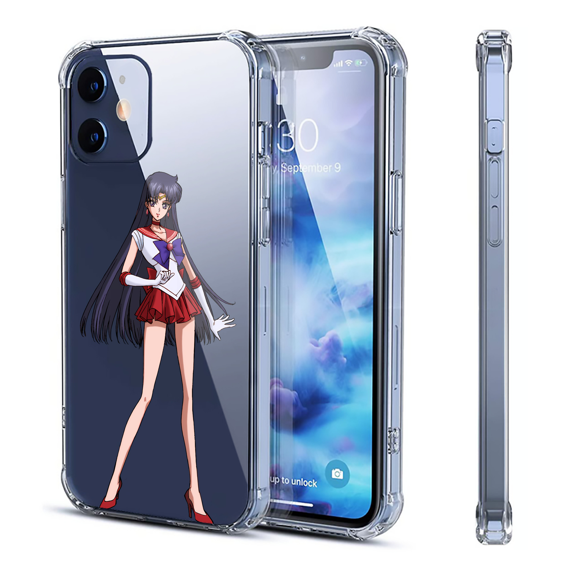 （画像用） 美少女戦士セーラームーン 火野レイ ひの レイ Sailor Moon Hino Rei （セーラーマーズ,Sailor Mars） 【iPhone 12シリーズ対応】透明スマホケース（クリアソフトケース）
